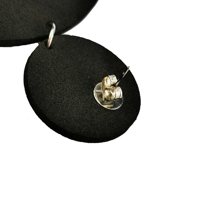 UKEBAY New Big Earrings For Women Round Drop Earrings Black Handmade Jewelry Gothic Ethnic earring Europe Style Jewelry Gifts